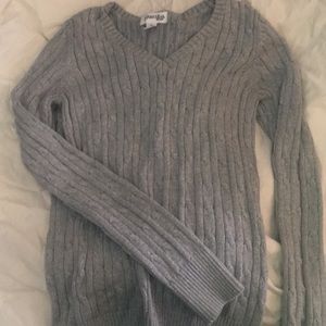 Metallic silver sweater St Johns Bay